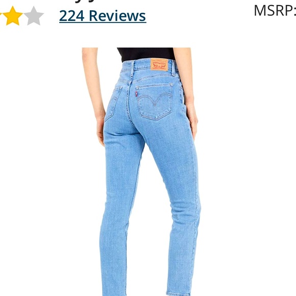 NEW Levi’s Classic 10” Rise Skinny Light Rinse Wash Jeans NWT - Picture 4 of 10